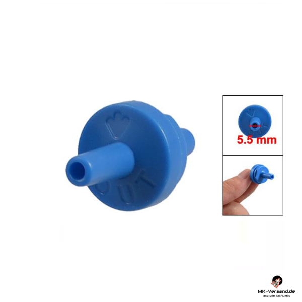 Kunststoff Aquarium Rückschlag Luftpumpe Rückschlag Ventil blau